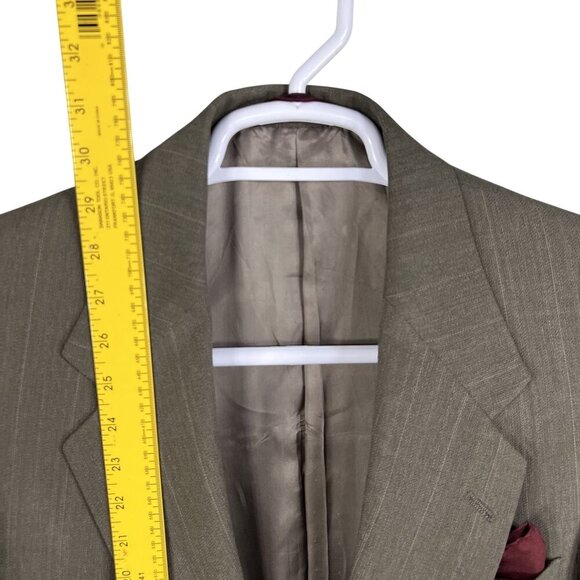 Hart Schaffner & Marx Mens 38S Parisian Wool Blazer USA Made Olive Green Career - Picture 9 of 15